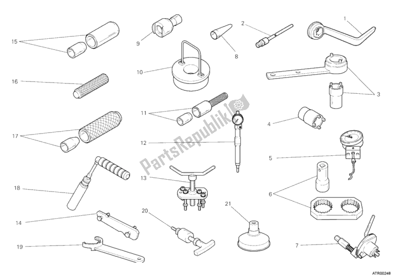 Toutes les pièces pour le Outils De Service D'atelier, Moteur Ii du Ducati Multistrada 1200 S Sport 2012